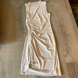 James Pearson cotton ruched ribbed jersey dress